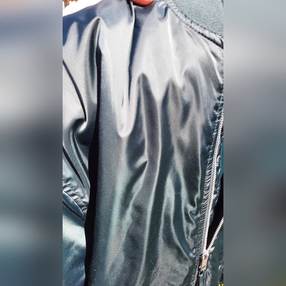 Wild Fable Green Bomber Puffer Jacket - Picture 5 of 5